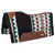 Klassy Cowgirl Barrel Style Metallic Rose & Teal Memory Felt Saddle Pad