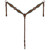 Showman Single Ear Chocolate Roughout Leather Headstall & Breast Collar Set w/ Teal Lacing