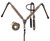 Showman Two-Tone Floral Tooled Leather Headstall & Breast Collar Set w/ Rawhide Lacing