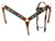 Showman Browband Headstall & Breast Collar Set w/ Wool Southwest Blanket Inlay