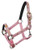 Adjustable Cob Size Neoprene Lined Nylon Halter w/ "Running Horse" Overlay