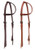 Showman Single Ear Argentina Cow Leather Headstall w/ Basketweave Tooling