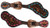 Showman Metallic Copper Painted Leather Spur Straps w/ Buck Stitch