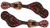 Showman Metallic Copper Painted Leather Spur Straps w/ Buck Stitch