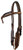 Showman Argentina Cow Leather Futurity Knot Headstall w/ Floral Tooling & Copper Dots