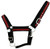 Black Draft Horse Size Nylon Halter w/ Blue or Red Accent Color