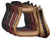 Showman Leather Covered Western Stirrups