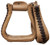 Showman Leather Covered Western Stirrups