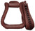 Showman Leather Covered Western Stirrups