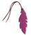 Leather Glitter Overlay Tie-On Feather