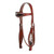 Showman Medium Oil Leather Hair-On Cowhide Headstall & Breast Collar Set