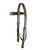 Leather Browband Headstall w/ Steer Head Conchos & Reins