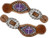 Showman Ladies Size Leather Spur Straps w/ Beaded Cross Inlay