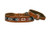 Showman Couture Genuine Leather Dog Collar w/ Turquoise, Pink & Purple Beaded Inlay