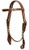 Showman Floral Tooled Rawhide Braided Leather Browband Headstall w/ Reins