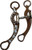 Showman Brown Steel Bit w/ Engraved Silver Floral Design & Rhinestone Accents