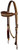 Showman Two-Tone Argentina Cow Leather Browband Headstall w/ Zigzag Tooling & Rawhide Accent