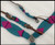 Showman Pink & Teal Corded Single Ear Headstall & Breast Collar Set