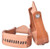 Showman Curved Teakwood Stirrups w/ Leather Tread