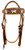 Showman Argentina Cow Leather Browband Headstall w/ Sunflowers