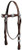 Double Stitched Leather Browband Headstall w/ Engraved Silver Conchos