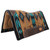 Klassy Cowgirl Teal, Brown & Tan Wool Saddle Pad w/ Memory Felt