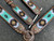 Showman Leather Headstall & Breast Collar Set w/ Wool Blanket Inlay & Buckstitch Trim