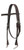 Showman Barbed Wire Tooled Argentina Cow Leather Headstall