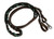 Showman Miracle Braid Leather Contest/Roping Rein w/ Teal Accent