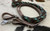 Showman Miracle Braid Leather Contest/Roping Rein w/ Teal Accent