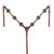 Showman Single Ear Headstall & Breast Collar Set w/ Rawhide Accents