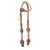 Showman Single Ear Headstall & Breast Collar Set w/ Rawhide Accents