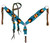 Showman Pony Turquoise, Orange & Yellow Corded Headstall & Breast Collar Set