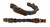 Showman Argentina Cow Leather Braided Color Curb Strap 