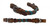 Showman Argentina Cow Leather Braided Color Curb Strap  Showman Argentina Cow Leather Braided Color Curb Strap