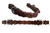 Showman Argentina Cow Leather Braided Color Curb Strap 