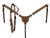 Showman Flower Tooled Buckstitch Single Ear Headstall & Breast Collar Set