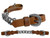 Showman Argentina Cow Leather Flat Link Curb Chain