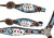 Showman Electric Aces Single Ear Leather Headstall & Breast Collar Set