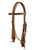 Showman Floral & Rawhide Buckstitch Leather Headstall & Breast Collar Set