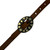 Showman Leather Browband Headstall w/ Black Jack Buckles