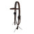 Showman Leather Browband Headstall w/ Cowboy Gambler Buckles