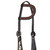 Showman Single Ear Leather Headstall w/ Tooling & Cowhide Accents