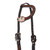 Showman Single Ear Leather Headstall w/ Tooling & Cowhide