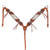 Showman Leather Lily Browband Headstall & Breast Collar Set