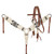 Showman Pinto Corded Mohair Browband Headstall & Breast Collar Set