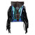 Showman Neon Gator Rear Cinch Saddle Bag - Teal Purple