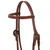 Showman Harness Leather Browband Headstall w/ Floral Buckles