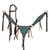 Showman Turquoise Gator Single Ear Leather Headstall & Breast Collar Set