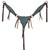 Showman Turquoise Gator Single Ear Leather Headstall & Breast Collar Set